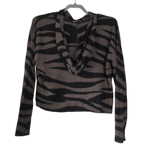 Anthropologie Green and Black Striped Hoodie - Picture 5 of 10